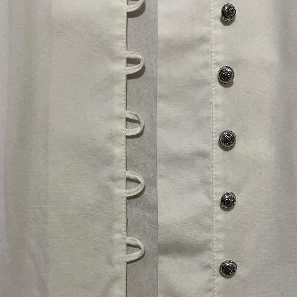 Vintage cotton White Blouse with Lace Details - Picture 2 of 8